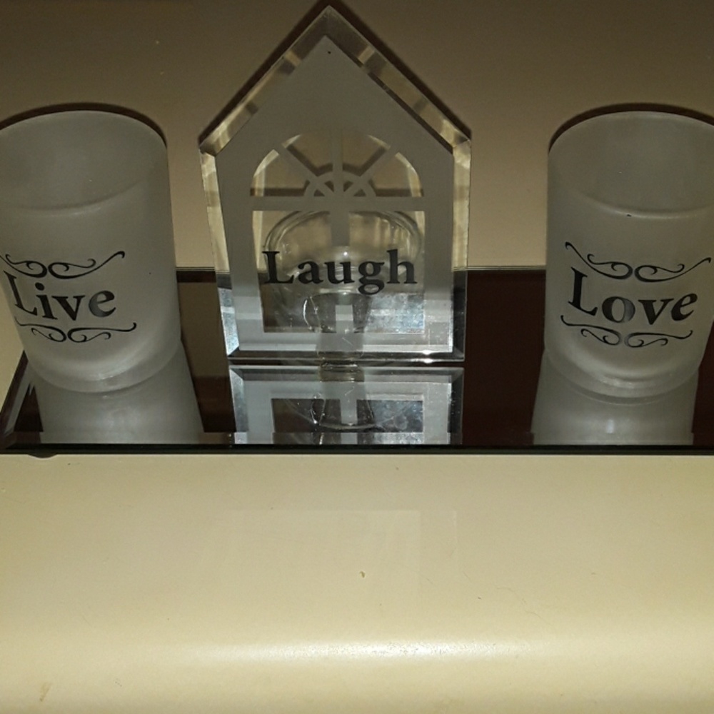 Sophia Elan Home Glass Candle Holder Set
